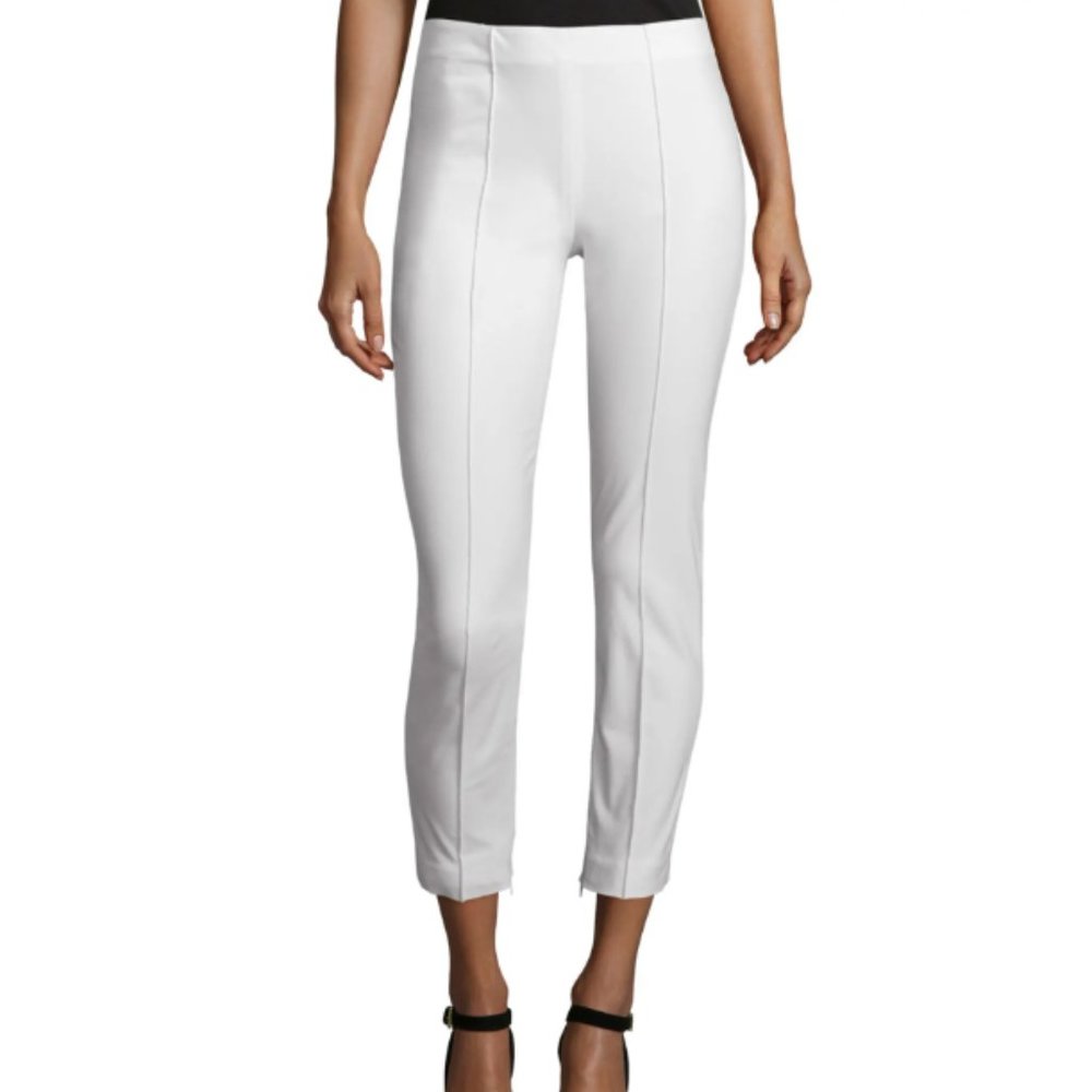 Theory Alettah Approach Cropped Single Pleat Skinny Ponte Pants